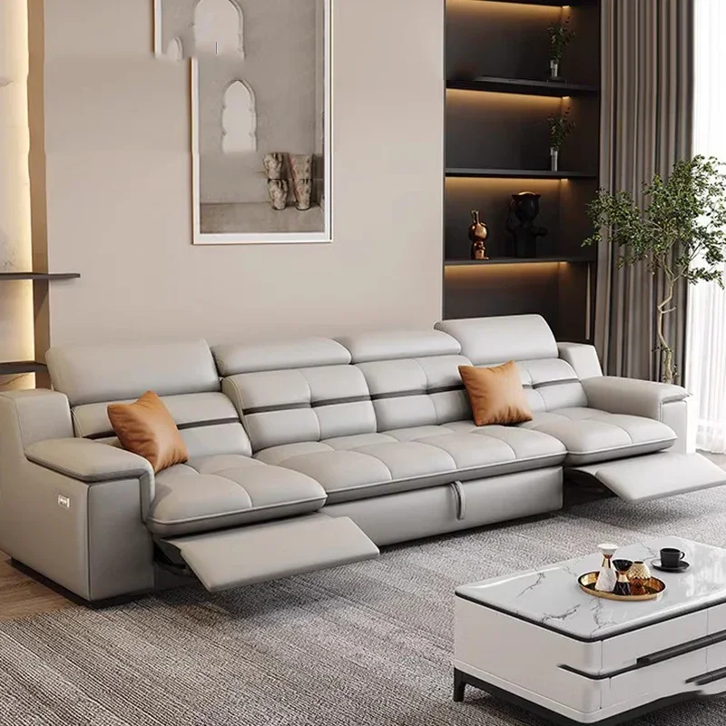 Office Furniture Luxury - Postmoderne bruine woonkamerbanken Rugsteun Kantoorlounges Elektrische