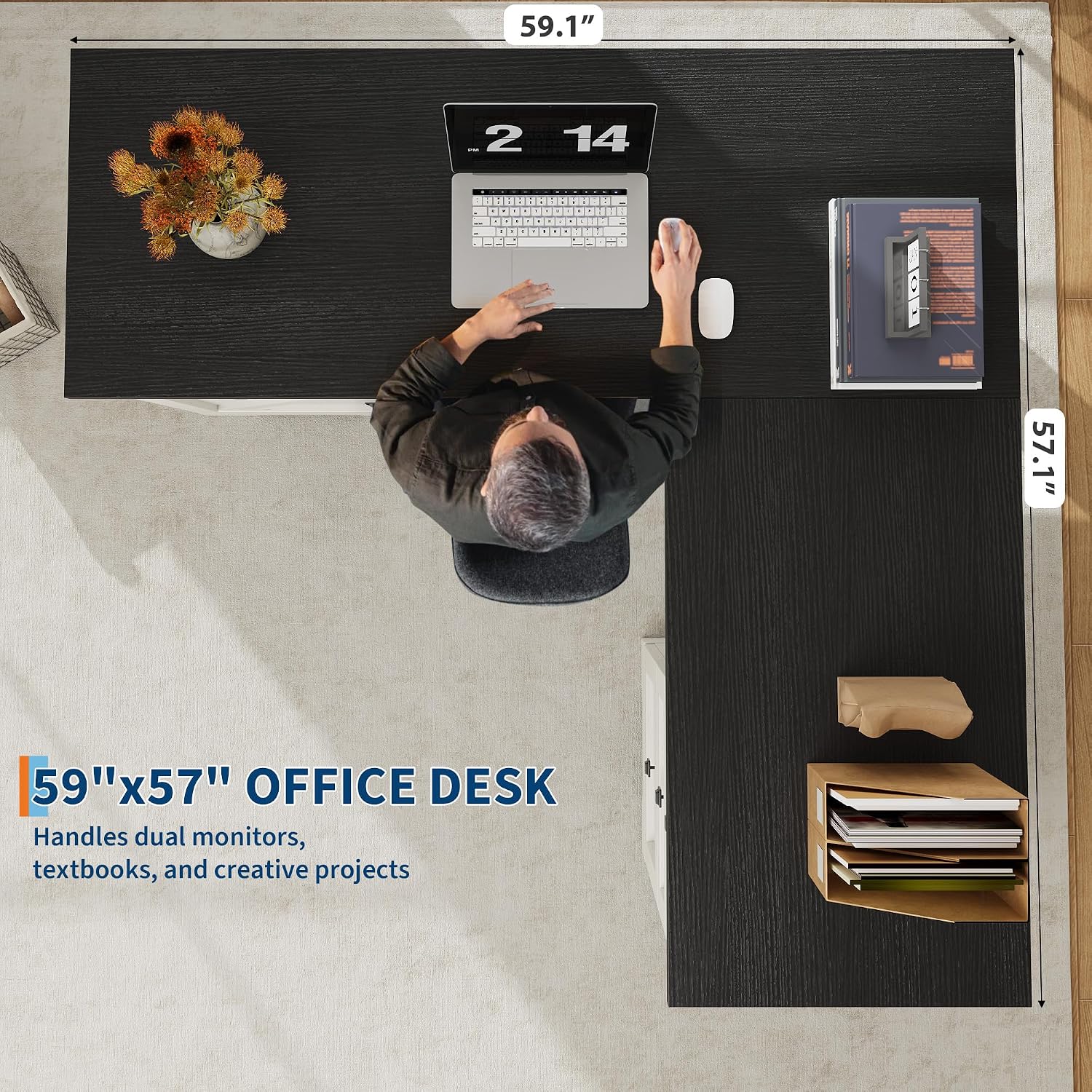 L-vormig directiebureau 60 inc - Office Furniture Filing Cabinets recensie en prijs