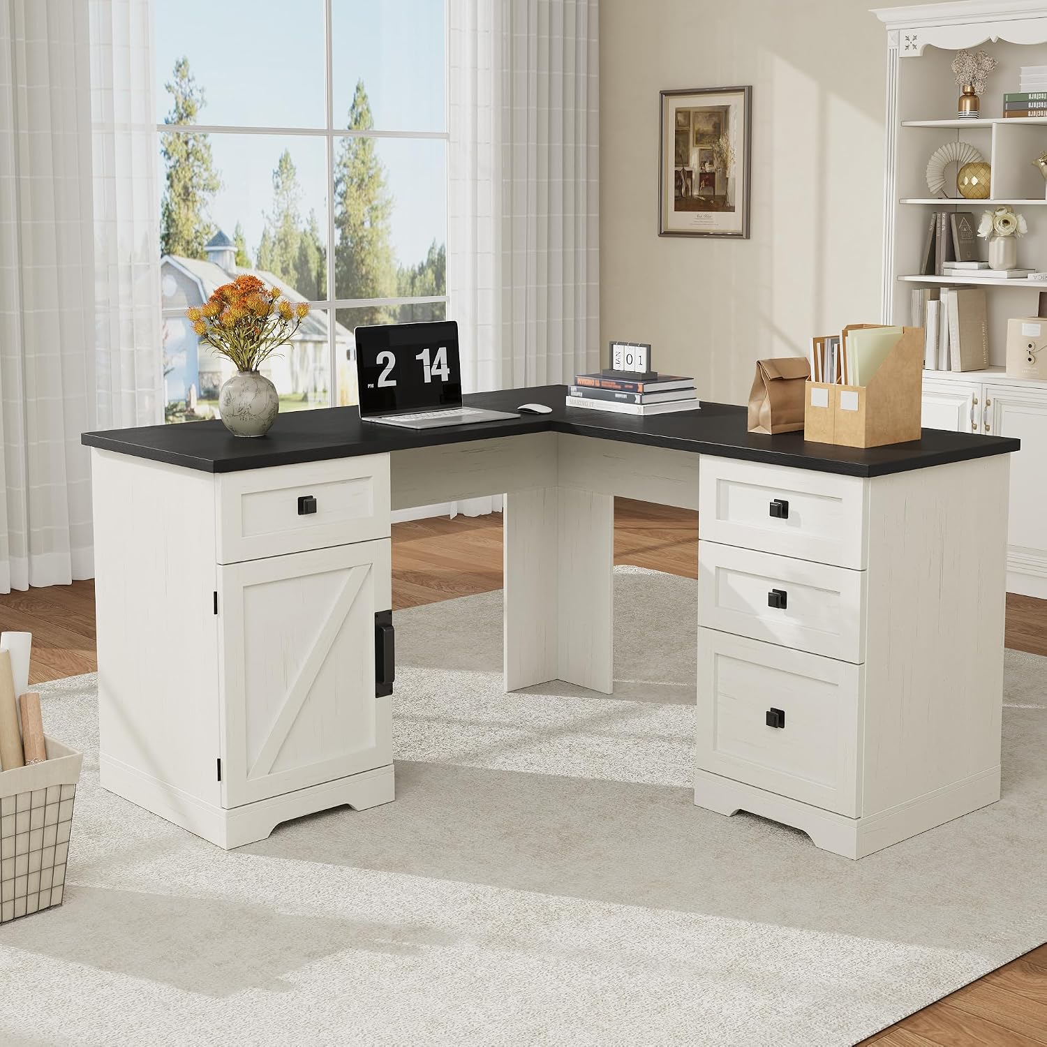 L-vormig directiebureau 60 inc - Office Furniture Filing Cabinets recensie en prijs