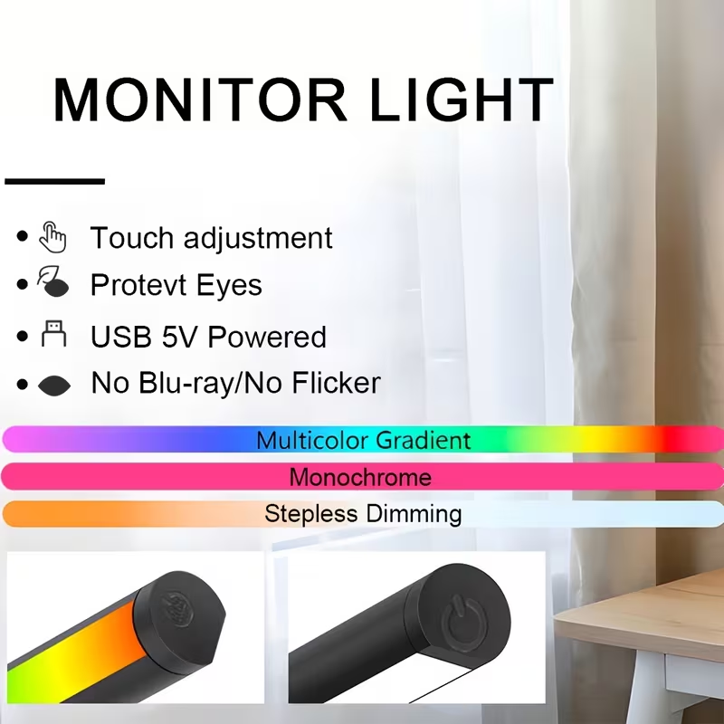LED-monitorlichtbalk 30cm 40cm - Adjustable Monitor Mount recensie en prijs