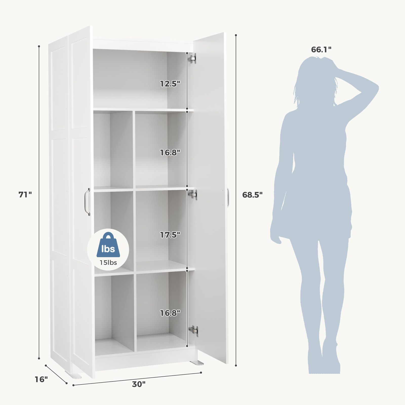 JHK 71IN Houten Woonkamer Opbe - Office Furniture Plan recensie en prijs