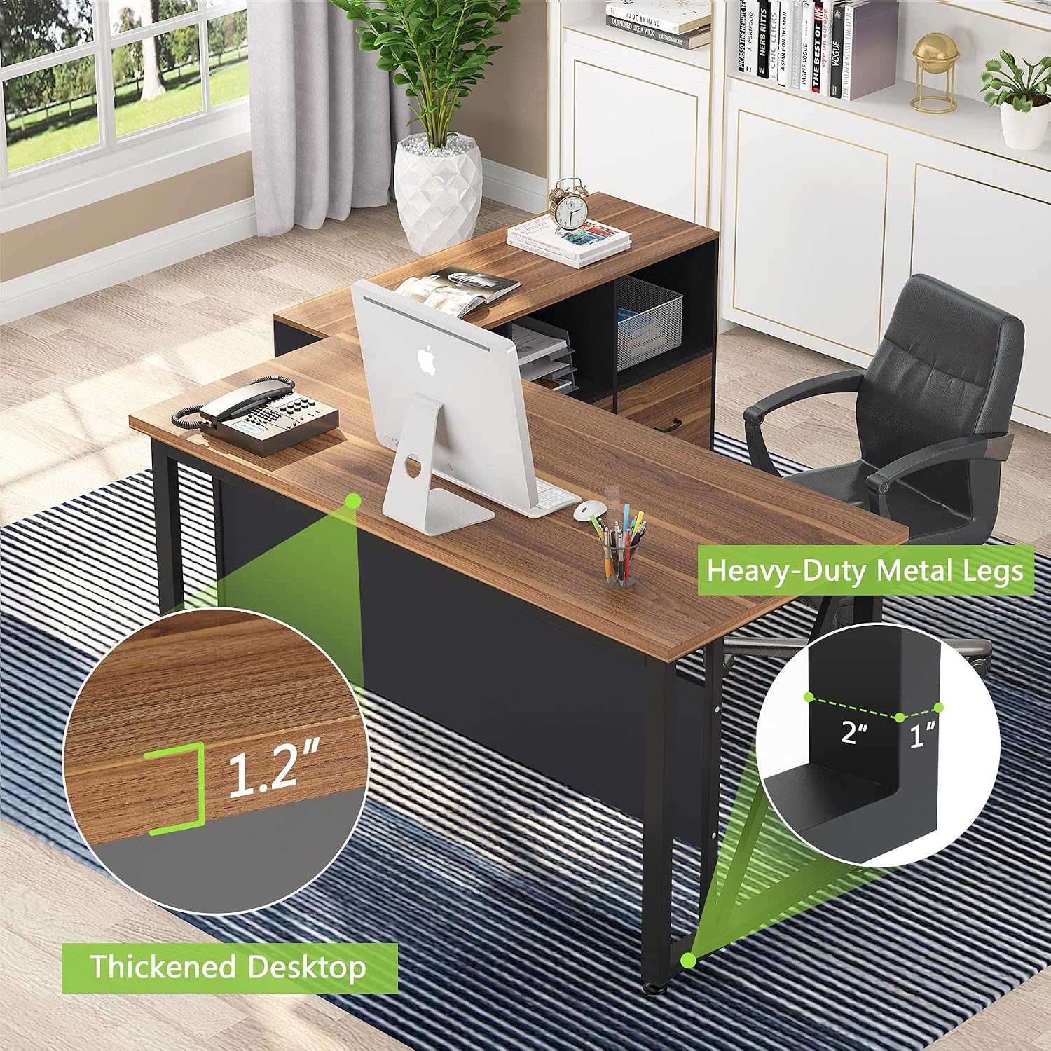 L-vormig directiebureau & kast - Office Furniture Filing Cabinets recensie en prijs