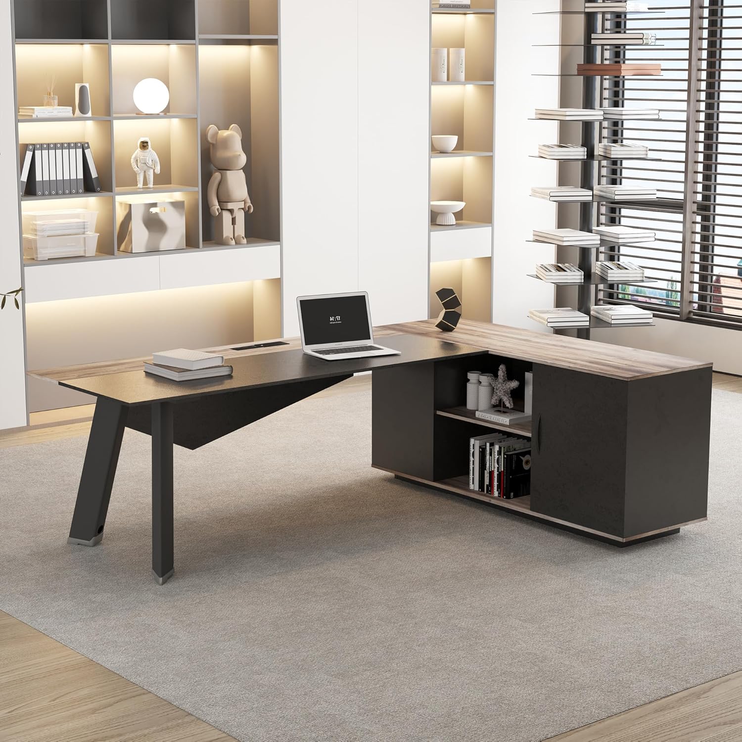 63 inch L-vormig directieburea - Office Furniture Filing Cabinets recensie en prijs