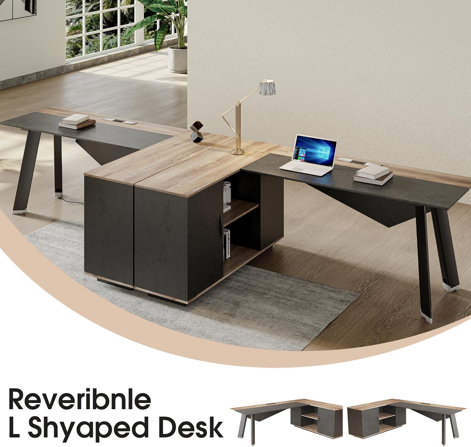63 inch L-vormig directieburea - Office Furniture Filing Cabinets recensie en prijs