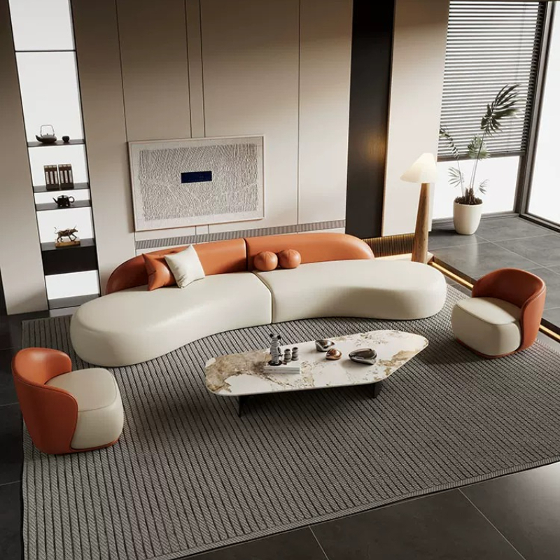Italiaanse luxe gebogen bank M - Office Furniture Luxury recensie en prijs